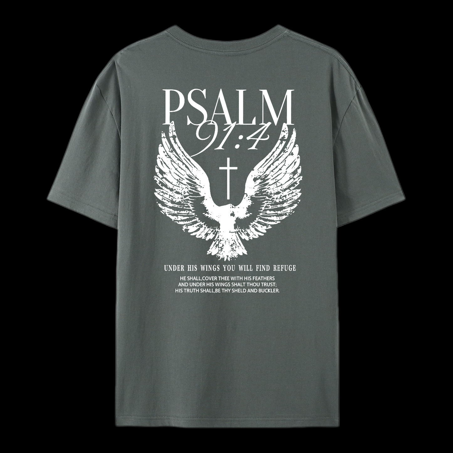 Psalm 91:4 Cotton T-Shirt