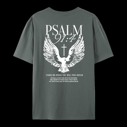 Psalm 91:4 Cotton T-Shirt
