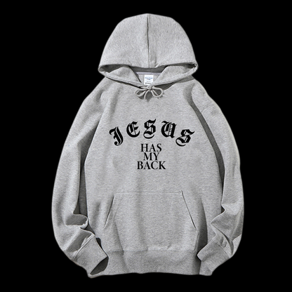 Jesus Has My Back Drawstring Hoodie