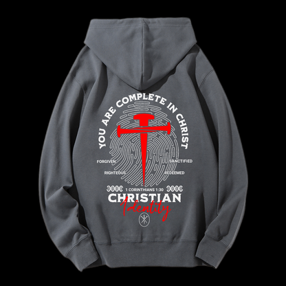 You Are Complete In Christ Drawstring Hoodie