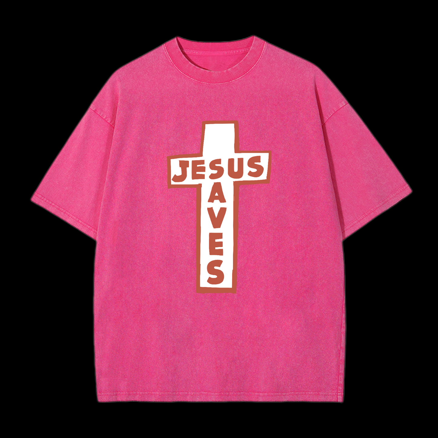 Jesus Saves Washed T-Shirt