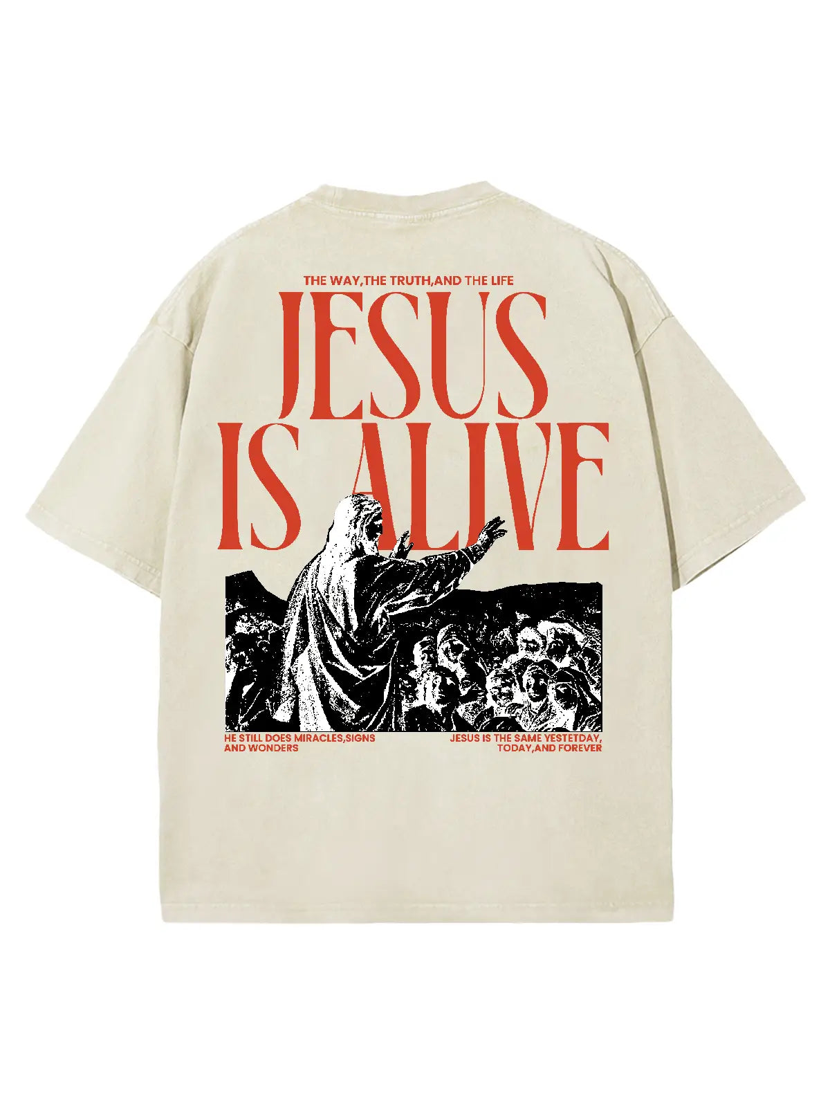 Jesus Is Alive Unisex Washed T-Shirt