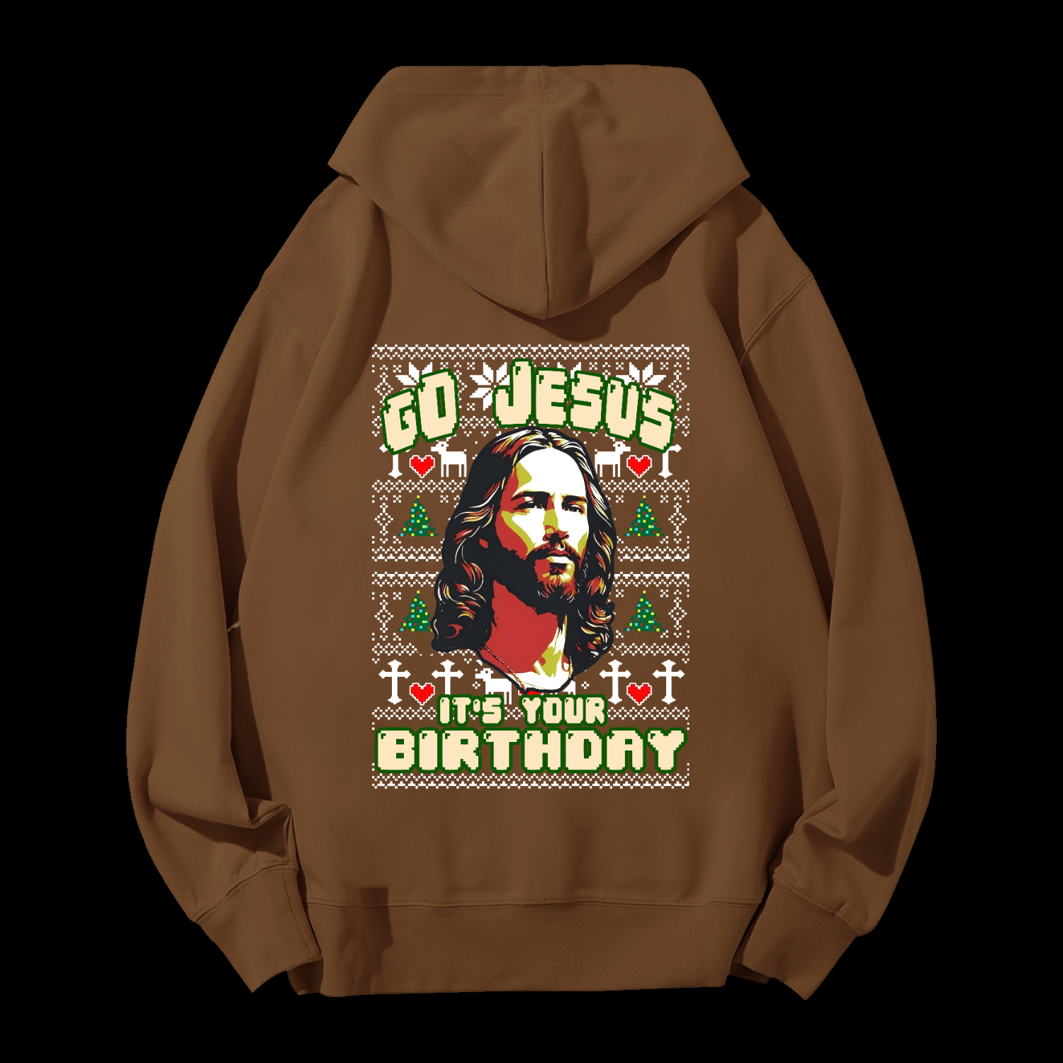 Go Jesus It's Your Birthday Christmas Drawstring Hoodie
