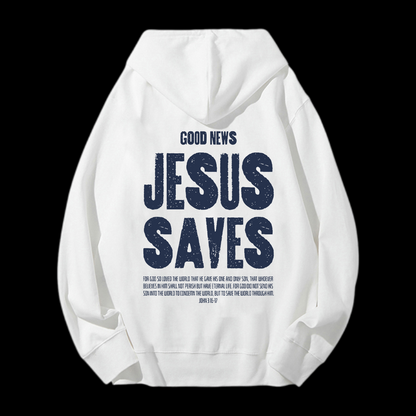 Jesus Saves Drawstring Hoodie