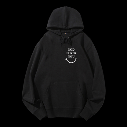 God Loves You Drawstring Hoodie