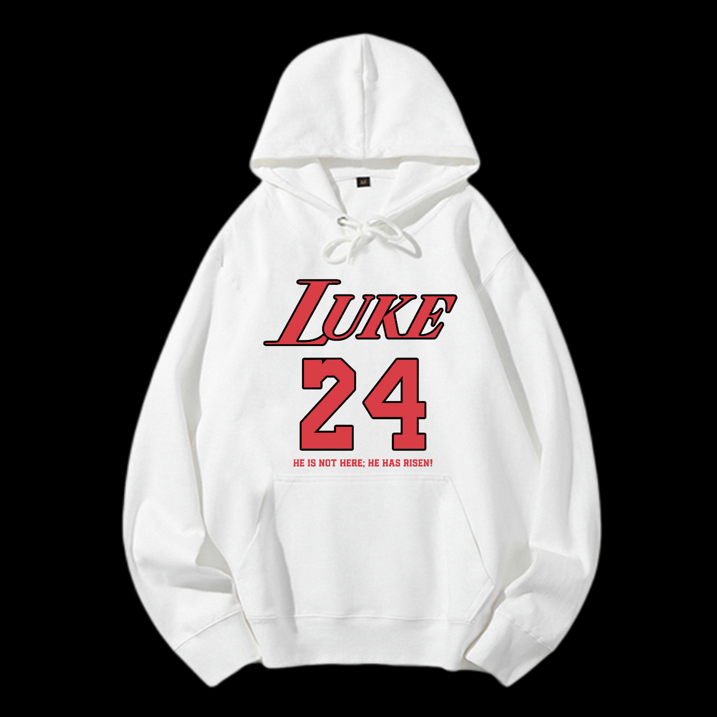 Luke 24 He Has Risen Drawstring Hoodie