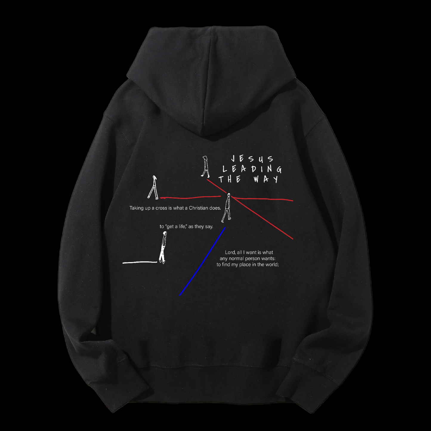 Jesus Leading The Way Drawstring Hoodie