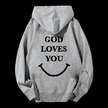God Loves You Drawstring Hoodie