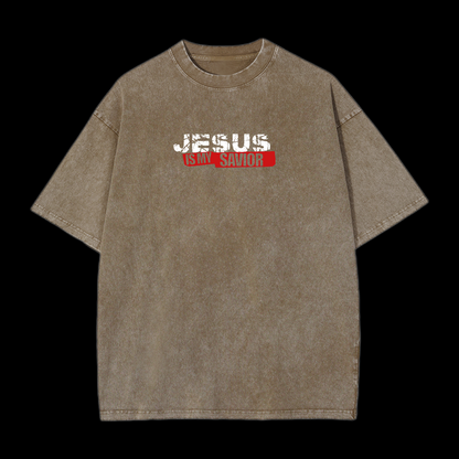 Jesus Is My Savior Washed T-Shirt