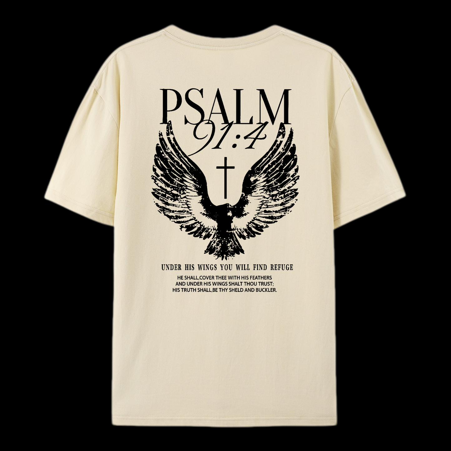 Psalm 91:4 Cotton T-Shirt