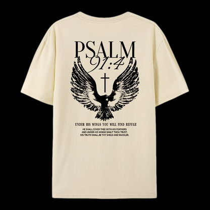 Psalm 91:4 Cotton T-Shirt