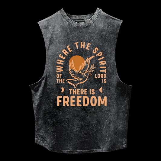 There Is Freedom Washed Tank