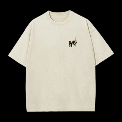 No Weapon Forged Against Washed T-Shirt