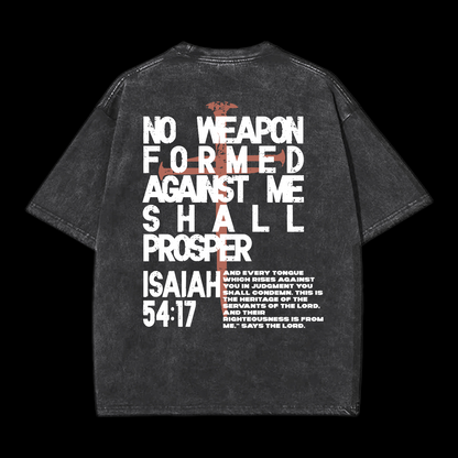 No Weapon Forged Against Washed T-Shirt