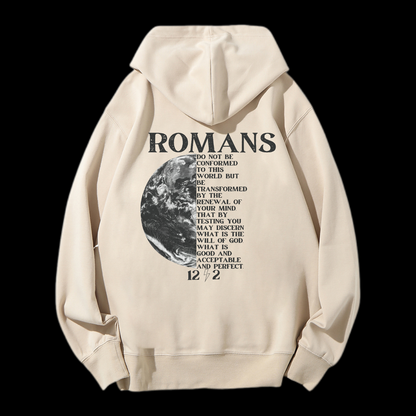 Romans 12:2 Drawstring Hoodie