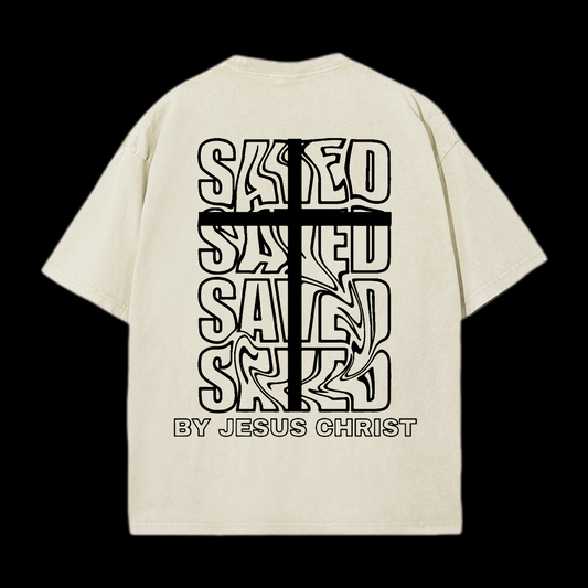 Saved By Jesus Christ Washed T-Shirt