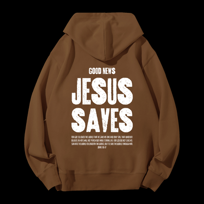 Jesus Saves Drawstring Hoodie