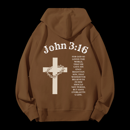 John 3:16 Drawstring Hoodie