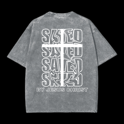 Saved By Jesus Christ Washed T-Shirt