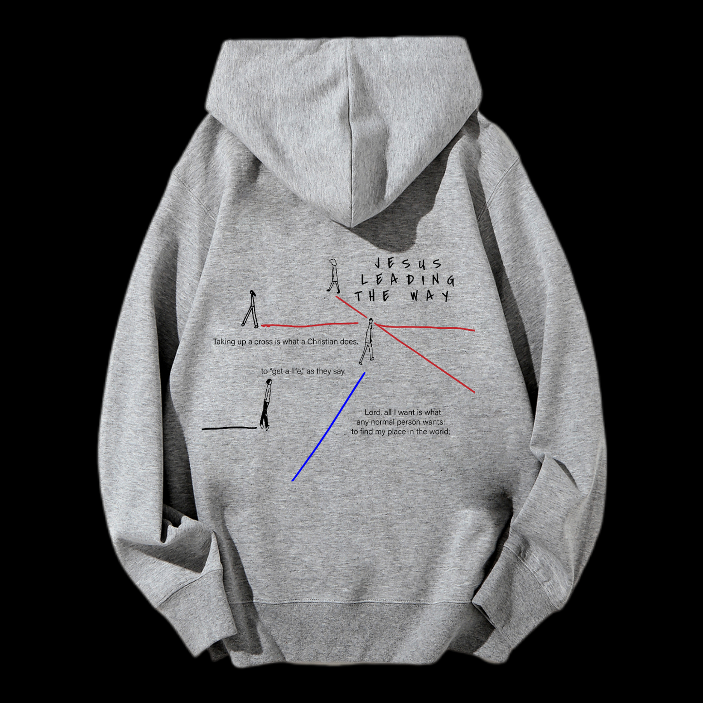 Jesus Leading The Way Drawstring Hoodie