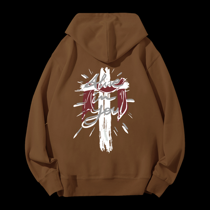 Alive in You Drawstring Hoodie
