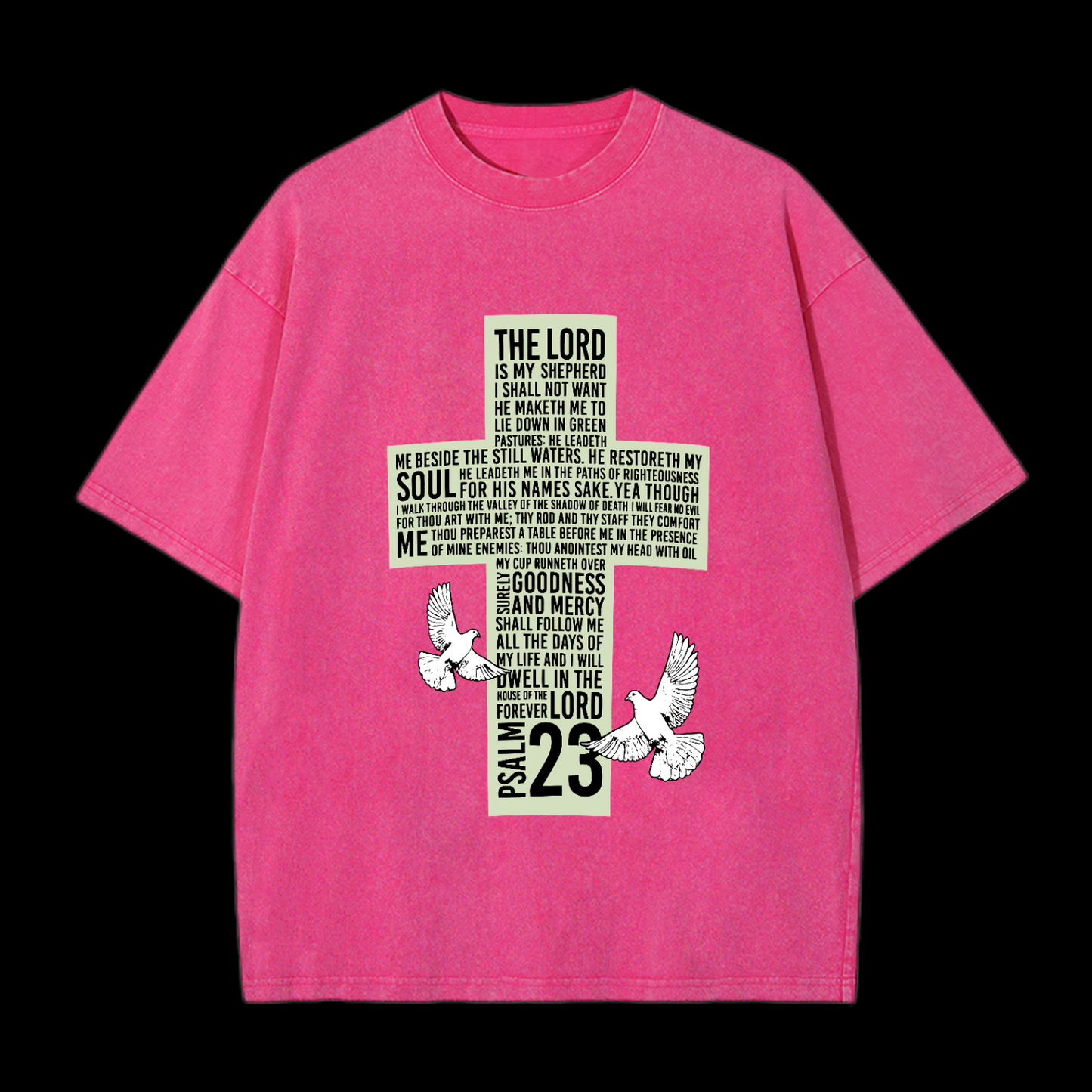 The Lord Psalm 23 Washed T-Shirt