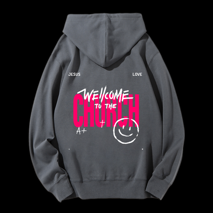 Welcome To The Church Drawstring Hoodie