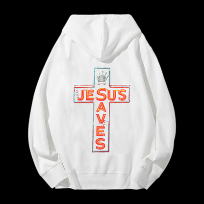 Jesus Saves Drawstring Hoodie