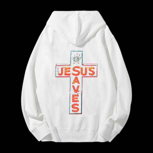 Jesus Saves Drawstring Hoodie