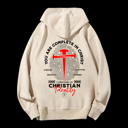You Are Complete In Christ Drawstring Hoodie
