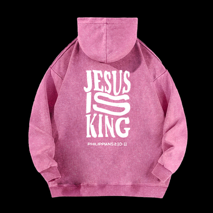Jesus Is King Washed Hoodie