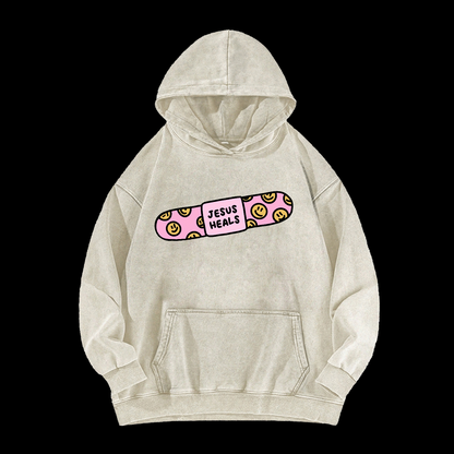 Jesus Heals Washed Hoodie