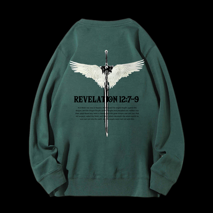 Revelation 12:7-9 Crewneck Sweatshirt