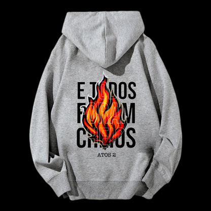 E Todos Foram Cheios Drawstring Hoodie