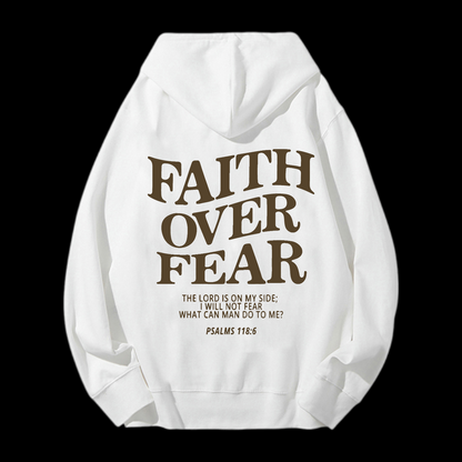 Faith Over Fear Drawstring Hoodie