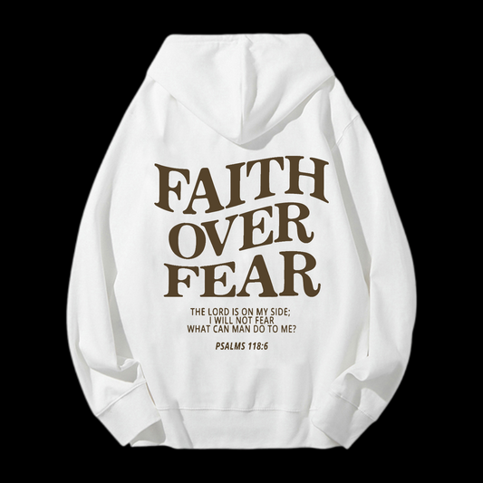 Faith Over Fear Drawstring Hoodie