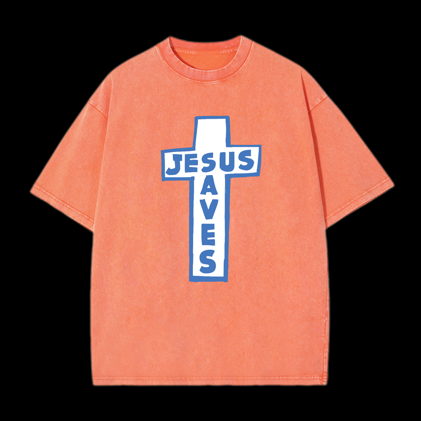 Jesus Saves Washed T-Shirt