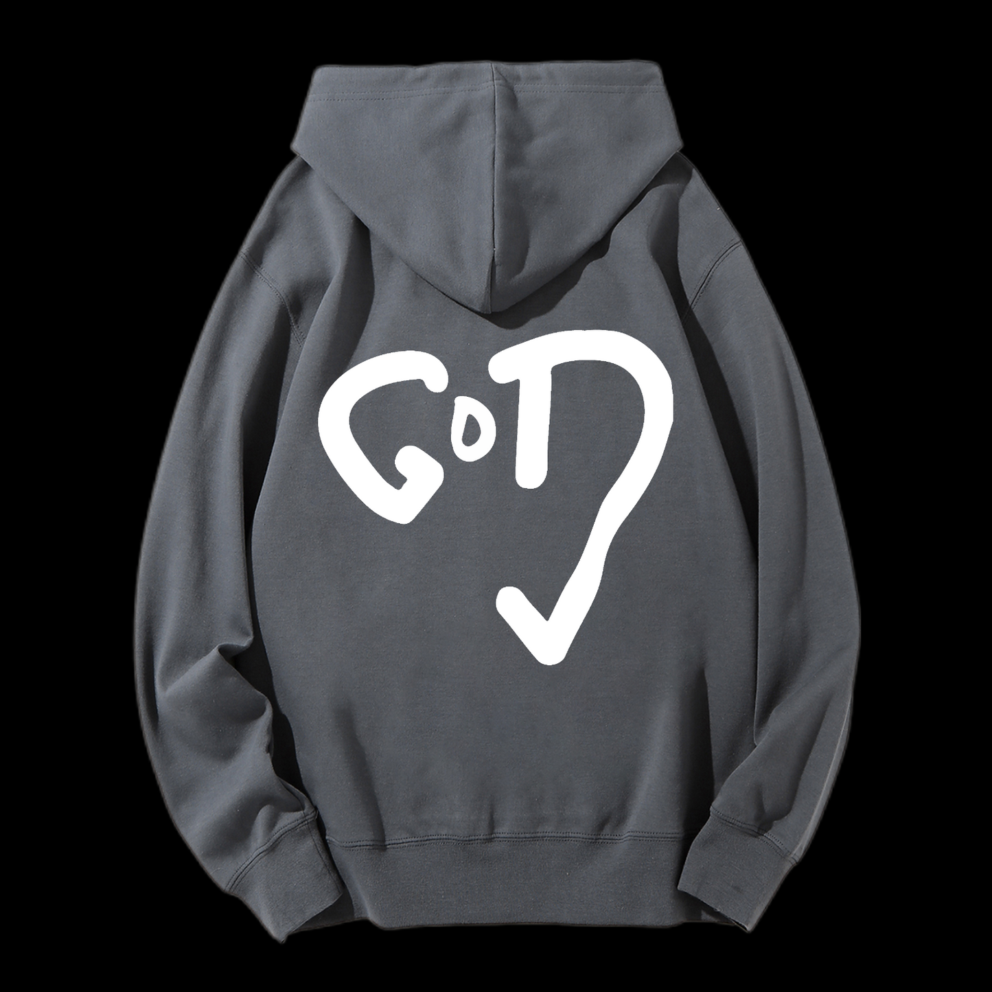 God Heart Drawstring Hoodie