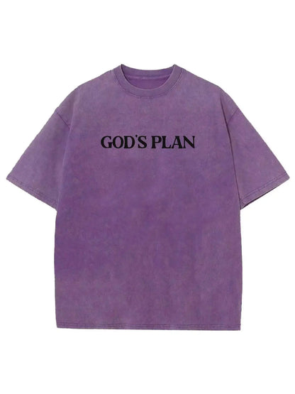God's Plan Unisex Washed T-Shirt