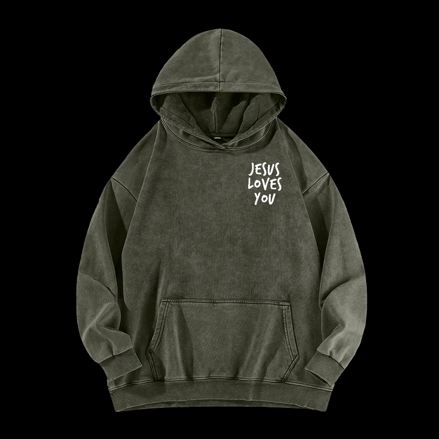 Jesus Loves You  Washed Hoodie