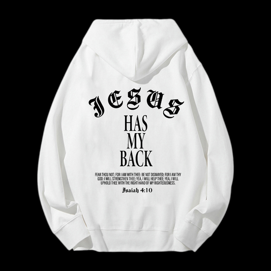 Jesus Has My Back Drawstring Hoodie