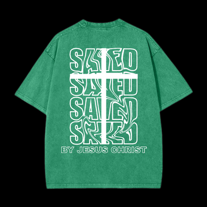 Saved By Jesus Christ Washed T-Shirt