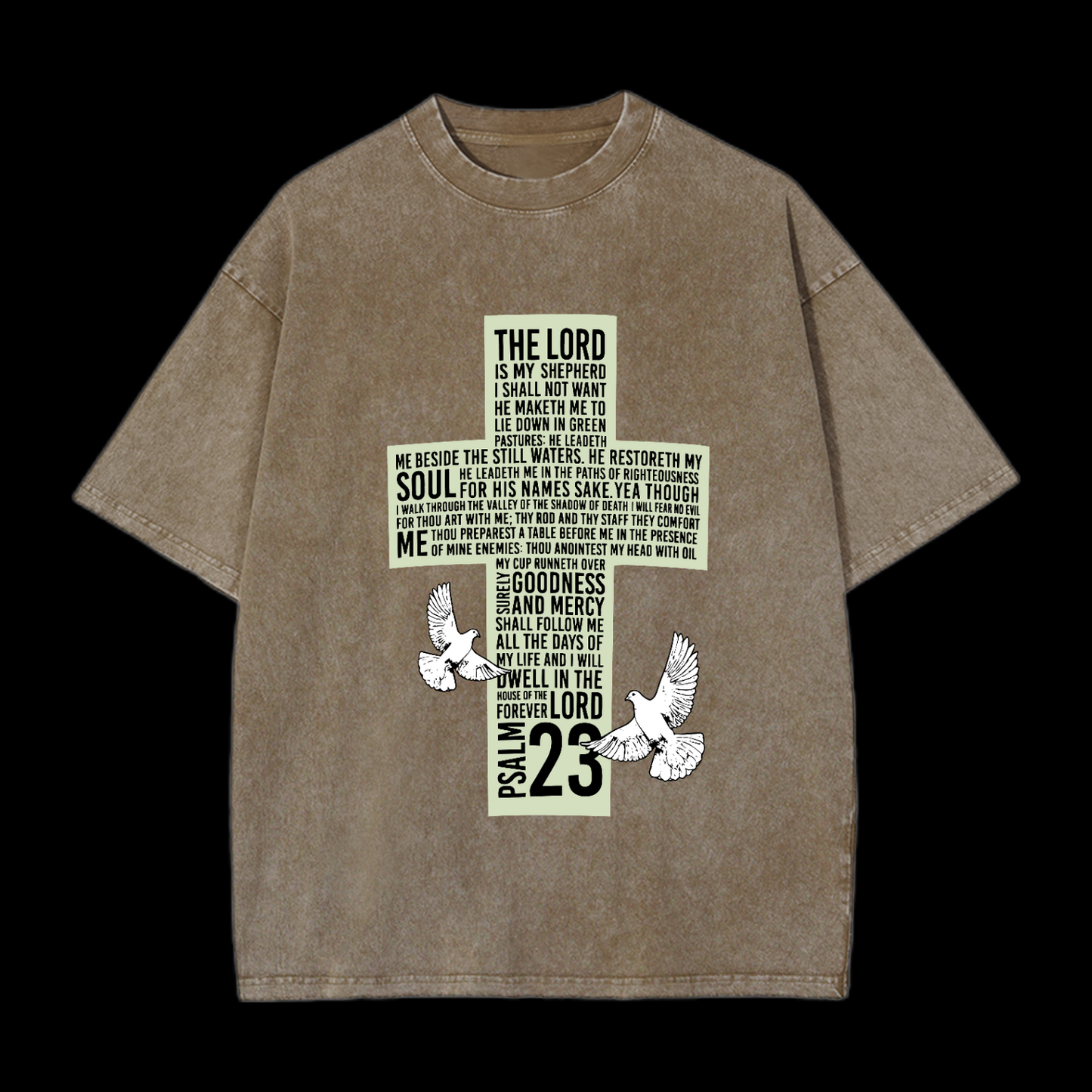 The Lord Psalm 23 Washed T-Shirt