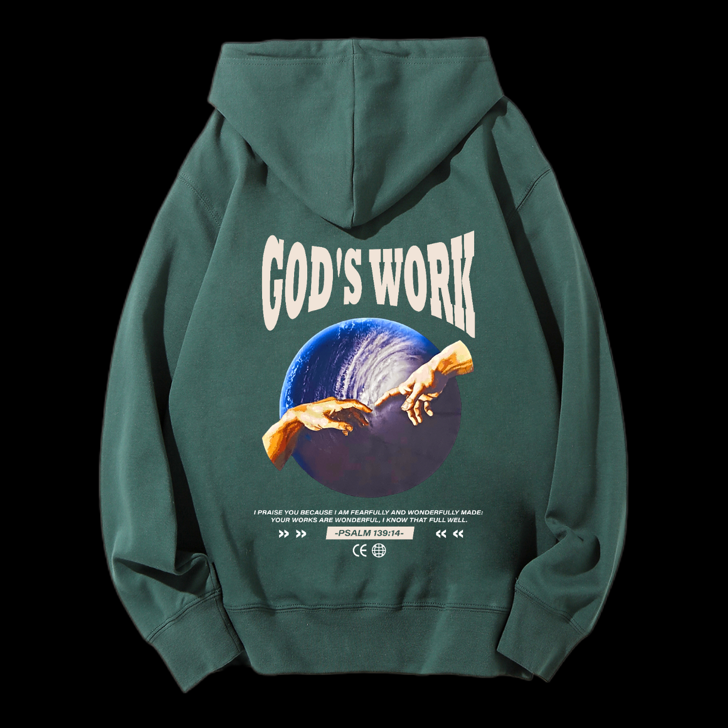 God's Work Psalm 139:14 Drawstring Hoodie
