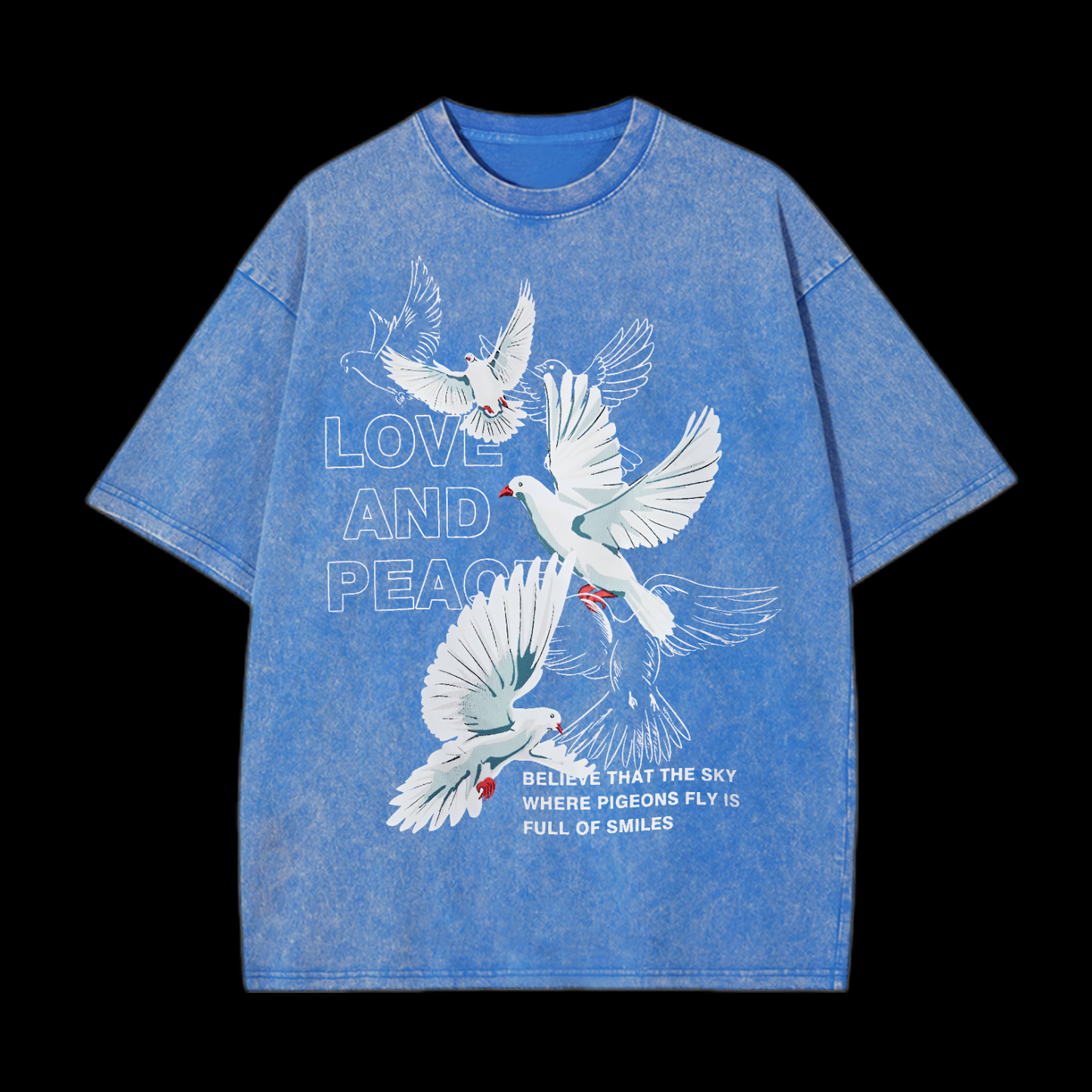 Love And Peace Washed T-Shirt