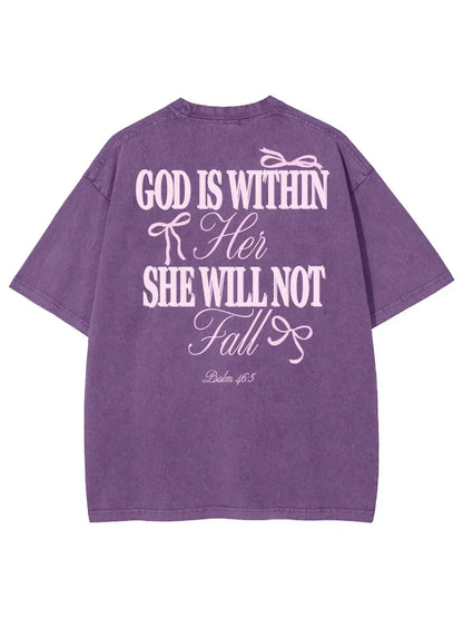 God Is Within Her Unisex Washed T-Shirt