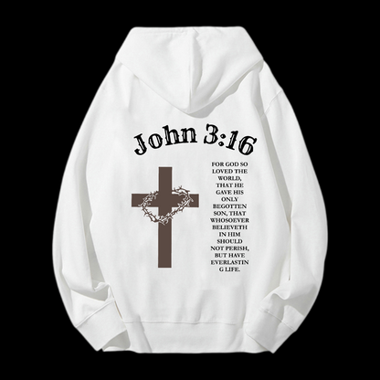 John 3:16 Drawstring Hoodie