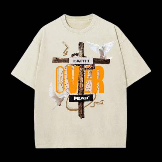 Faith Over Fear Washed T-Shirt