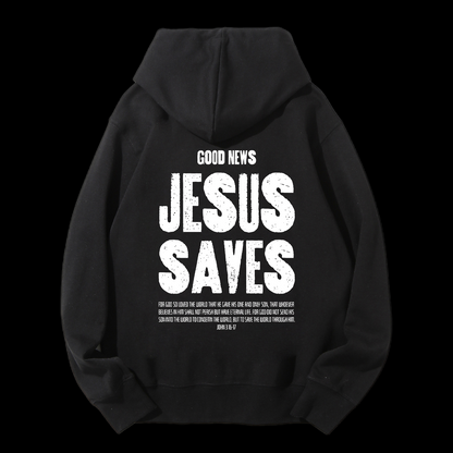 Jesus Saves Drawstring Hoodie