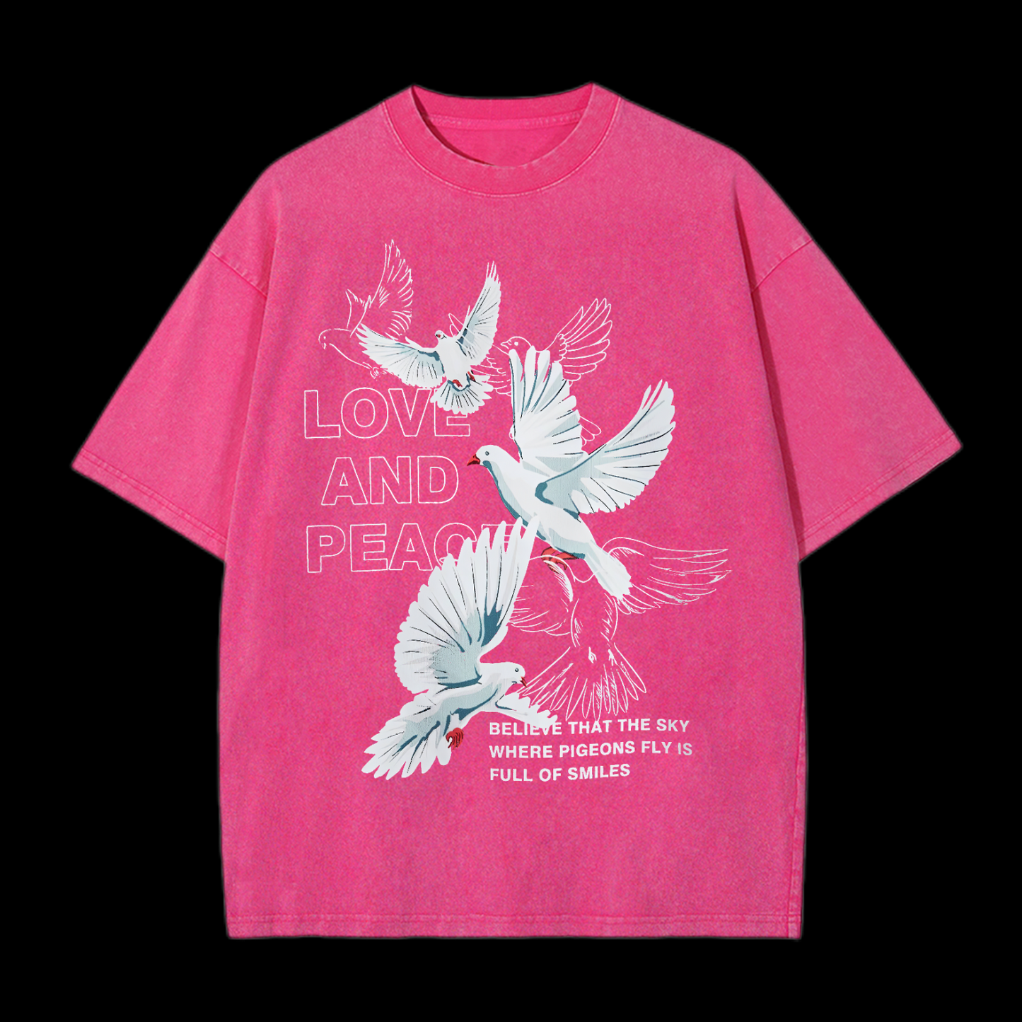 Love And Peace Washed T-Shirt